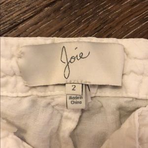 JOIE white linen pants